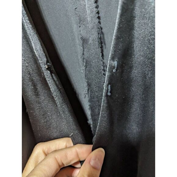 Rimini Vintage Women's Silky Black Long-Sleeve Wrap Dress Size 14 - Picture 7 of 10